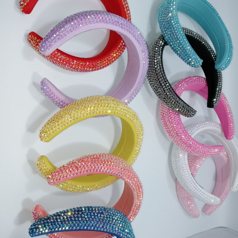(ONLY YELLOW) COLORFUL CRYSTAL HAIRBANDS